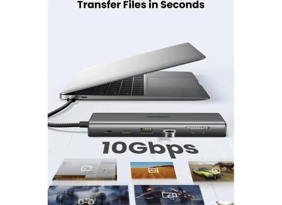UGREEN 11-in-1 USB-C Hub CM639 – 4K@60Hz HDMI, VGA, Gigabit Ethernet, 100W PD Charging